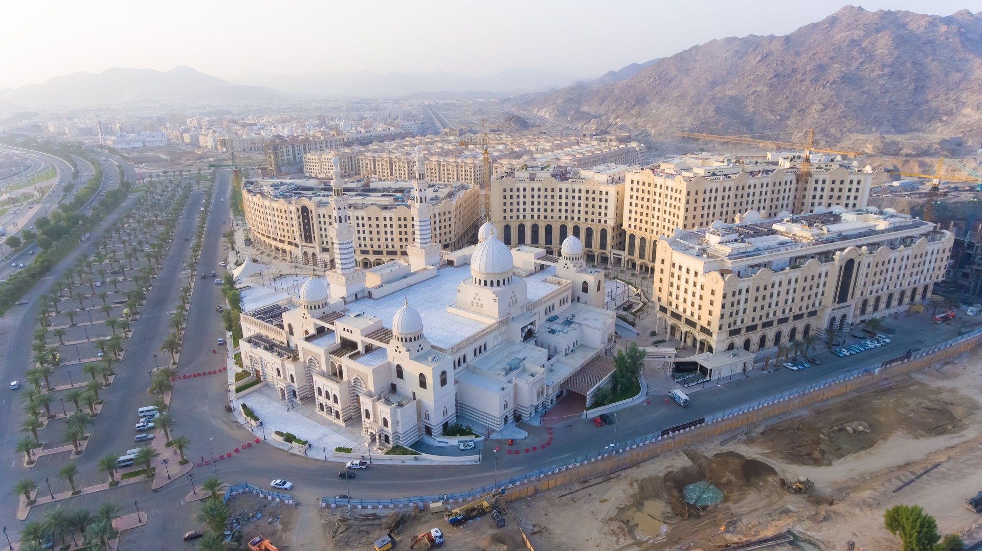 a white mosque in mecca